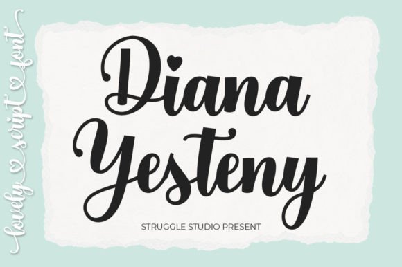 Diana Yesteny: A Modern Script Font for Editorial Design