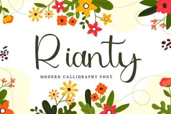 Rianty: A Handwritten Font for Elegant Craft Projects