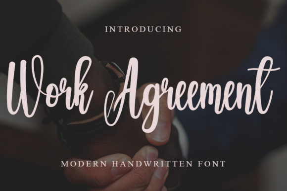 Work Agreement: A Script Font for Crafters and Product Creators